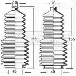 Steering Rack Boot FIRST LINE FSG3174