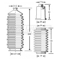 Steering Rack Boot FIRST LINE FSG3204 OE Ref 4066.17
