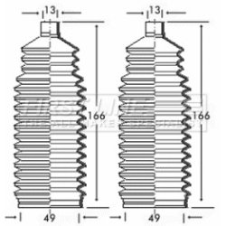 Steering Rack Boot FIRST LINE FSG3214 OE Ref 26055220