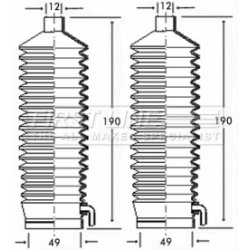 Steering Rack Boot FIRST LINE FSG3215