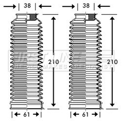 Steering Rack Boot FIRST LINE FSG3217