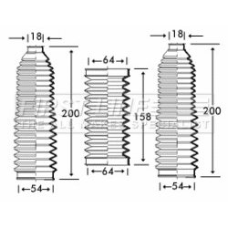Steering Rack Boot FIRST LINE FSG3221