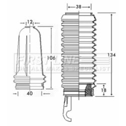 Steering Rack Boot FIRST LINE FSG3225 OE Ref 406648