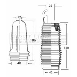 Steering Rack Boot FIRST LINE FSG3226 OE Ref 406650
