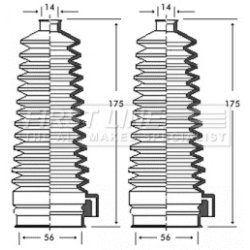 Steering Rack Boot FIRST LINE FSG3235 OE Ref 3043575