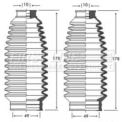 Steering Rack Boot FIRST LINE FSG3236 OE Ref 7212357