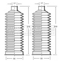 Steering Rack Boot FIRST LINE FSG3237