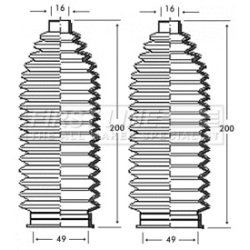 Steering Rack Boot FIRST LINE FSG3242 OE Ref 2D0498831