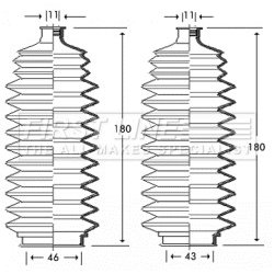Steering Rack Boot FIRST LINE FSG3246
