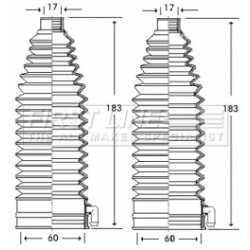 Steering Rack Boot FIRST LINE FSG3247 OE Ref 4066.74