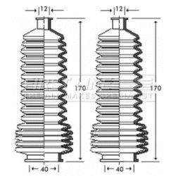 Steering Rack Boot FIRST LINE FSG3250 OE Ref 7701469486