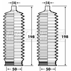 Steering Rack Boot FIRST LINE FSG3259 OE Ref 026059295