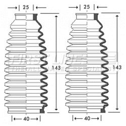 Steering Rack Boot FIRST LINE FSG3260