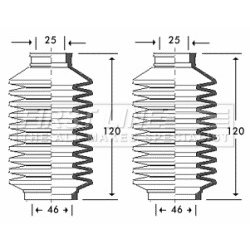 Steering Rack Boot FIRST LINE FSG3261 OE Ref 701 419 831