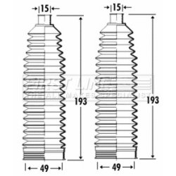 Steering Rack Boot FIRST LINE FSG3263 OE Ref 1K0 423 831 A S1