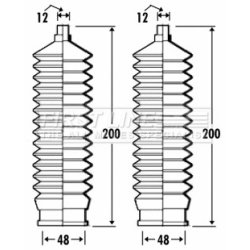 Steering Rack Boot FIRST LINE FSG3267