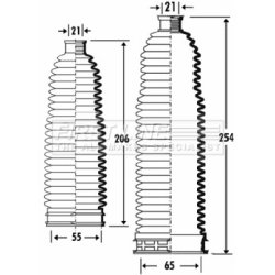 Steering Rack Boot FIRST LINE FSG3270 OE Ref 8E0419831B