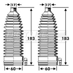 Steering Rack Boot FIRST LINE FSG3283 OE Ref 406673