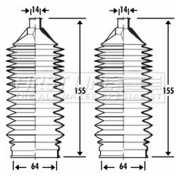 Steering Rack Boot FIRST LINE FSG3284 OE Ref 77362281