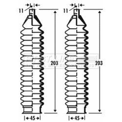 Steering Rack Boot FIRST LINE FSG3287 OE Ref 93742565