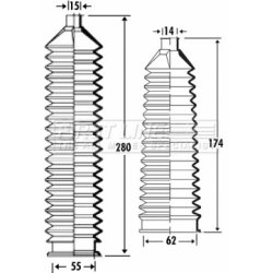 Steering Rack Boot FIRST LINE FSG3303