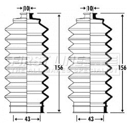 Steering Rack Boot FIRST LINE FSG3305 OE Ref 53536S1AE02