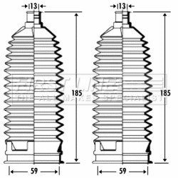 Steering Rack Boot FIRST LINE FSG3314 OE Ref F15132125