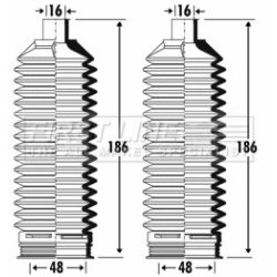Steering Rack Boot FIRST LINE FSG3318 OE Ref 577403K000