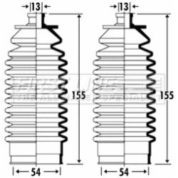 Steering Rack Boot FIRST LINE FSG3320 OE Ref JLM1103