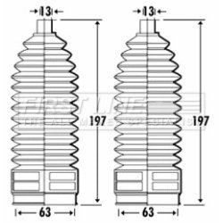 Steering Rack Boot FIRST LINE FSG3322 OE Ref XR830015