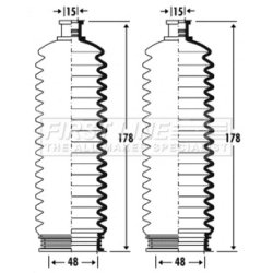 Steering Rack Boot FIRST LINE FSG3325