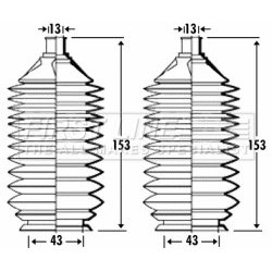 Steering Rack Boot FIRST LINE FSG3332 OE Ref GJ2532125A