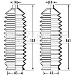 Steering Rack Boot FIRST LINE FSG3333 OE Ref B25D32125