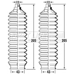 Steering Rack Boot FIRST LINE FSG3335 OE Ref D2103212X