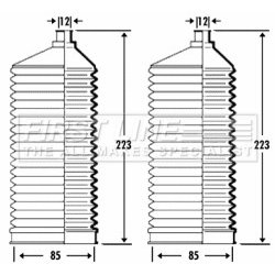 Steering Rack Boot FIRST LINE FSG3336 OE Ref 1684630196