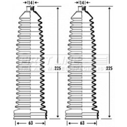 Steering Rack Boot FIRST LINE FSG3337 OE Ref 171 463 00 96 S1
