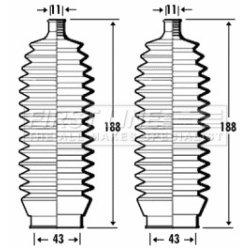 Steering Rack Boot FIRST LINE FSG3342 OE Ref MR510406