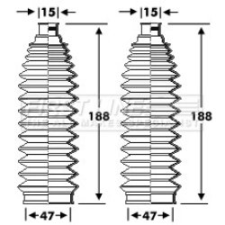 Steering Rack Boot FIRST LINE FSG3349 OE Ref 482034M526