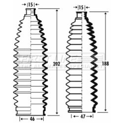 Steering Rack Boot FIRST LINE FSG3353 OE Ref 482034U025