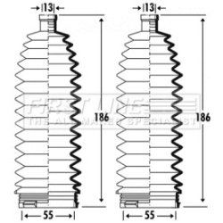 Steering Rack Boot FIRST LINE FSG3360 OE Ref 7701474075