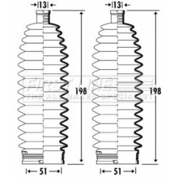 Steering Rack Boot FIRST LINE FSG3361 OE Ref 7701472765