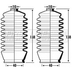 Steering Rack Boot FIRST LINE FSG3377 OE Ref 4553516010