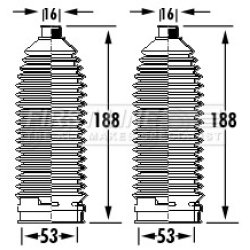 Steering Rack Boot FIRST LINE FSG3392 OE Ref 48203EA025