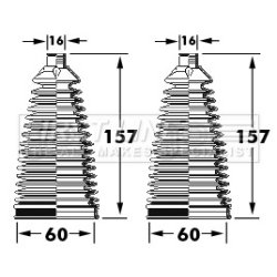 Steering Rack Boot FIRST LINE FSG3394 OE Ref 4553549015