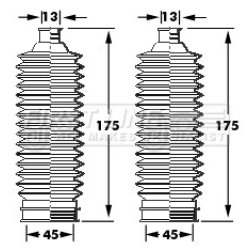 Steering Rack Boot FIRST LINE FSG3395 OE Ref 53534SEAG02