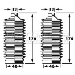 Steering Rack Boot FIRST LINE FSG3396 OE Ref 53534SEDG01
