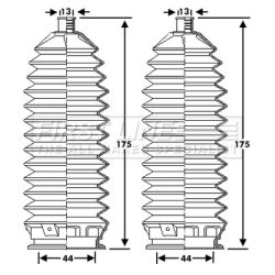 Steering Rack Boot FIRST LINE FSG3405 OE Ref 48571 79J00