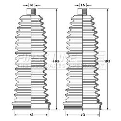 Steering Rack Boot FIRST LINE FSG3409 OE Ref 77365593