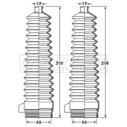 Steering Rack Boot FIRST LINE FSG3411 OE Ref EC0132125