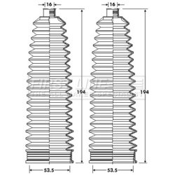 Steering Rack Boot FIRST LINE FSG3412 OE Ref 1S0423831E